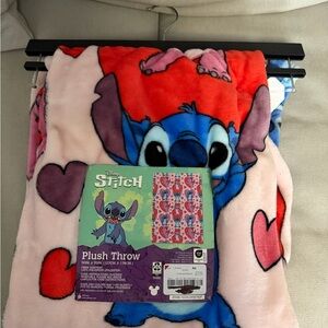 Disney Stitch & Angel Plush Throw Blanket